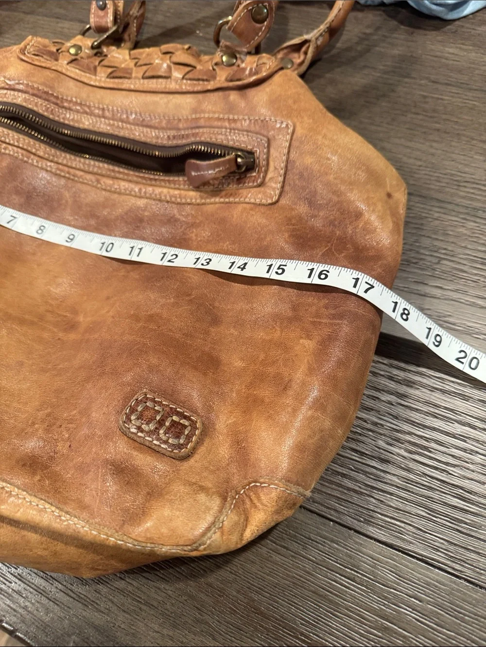 Bed Stu EUC Leather Tote Handbag in Distressed Tan